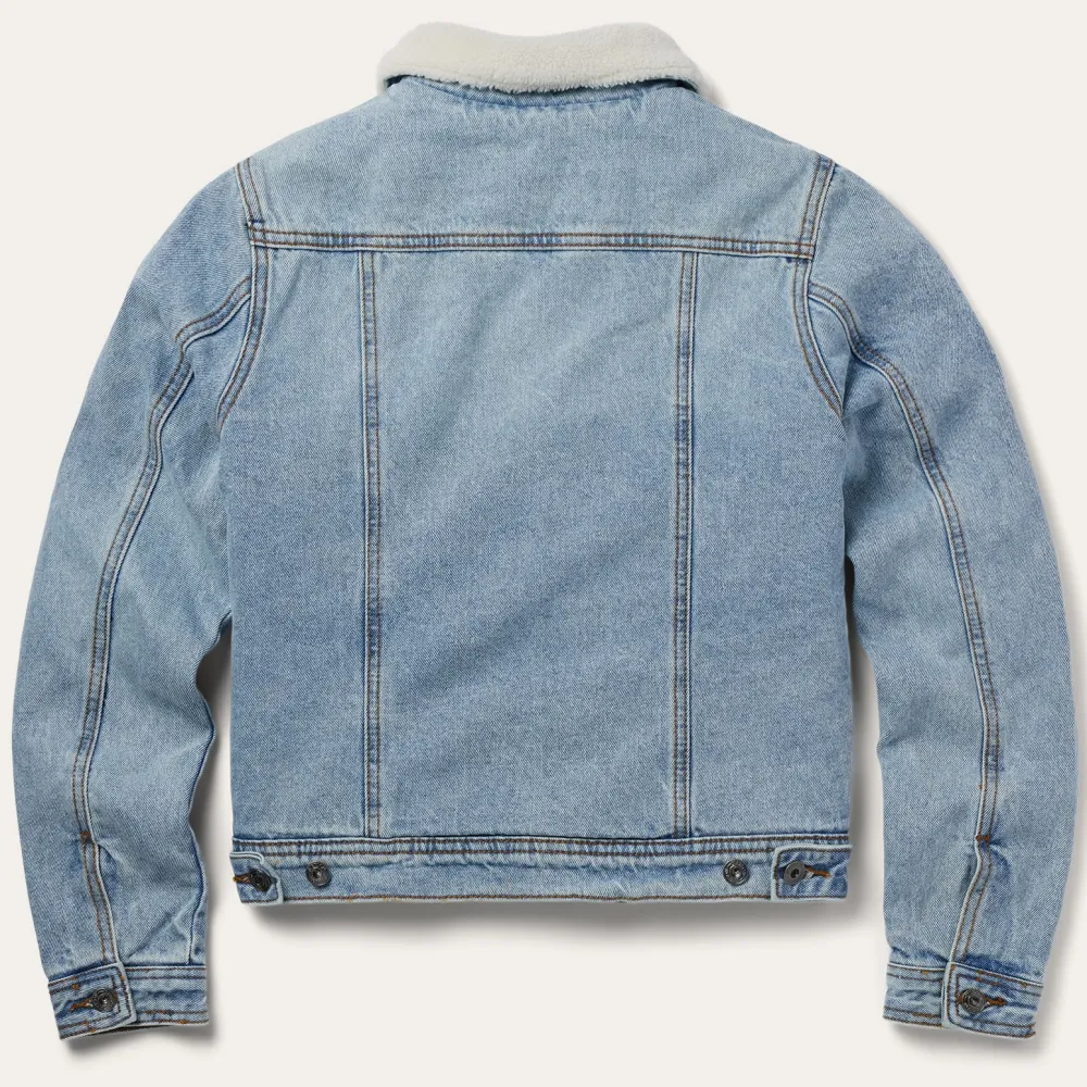 Stetson Denim Sherpa Lined Jacket Blue Best
