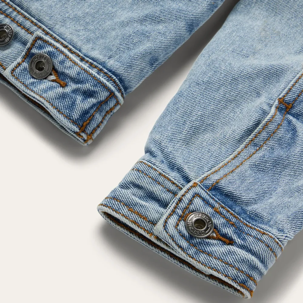 Stetson Denim Sherpa Lined Jacket Blue Best