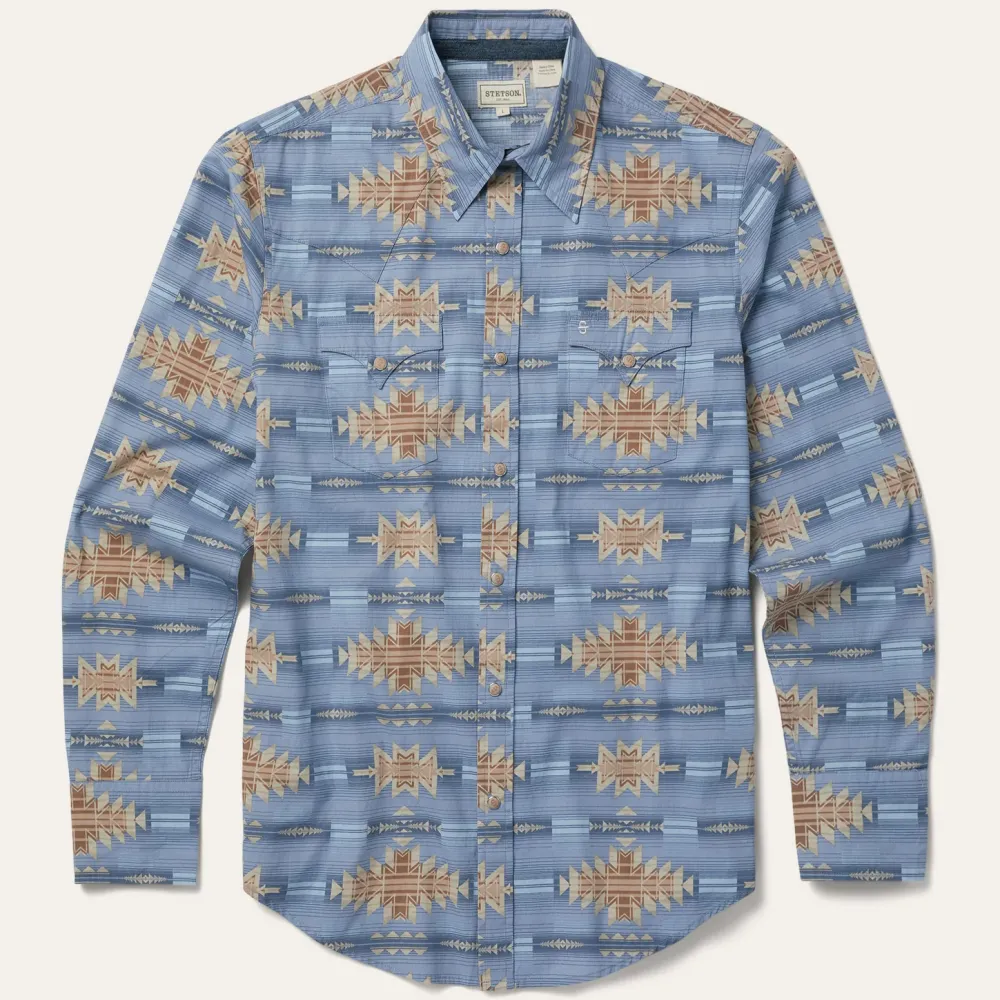 Stetson Desert Horizon Shirt Blue Hot