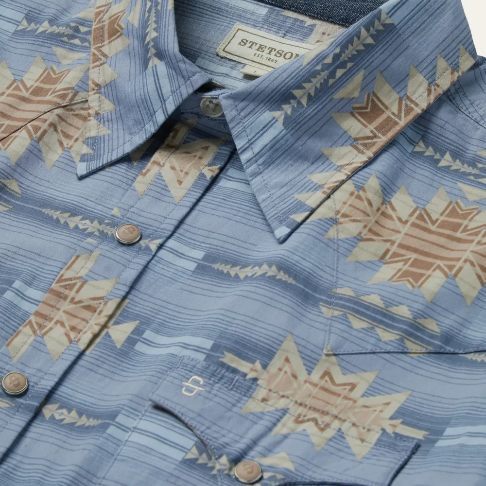 Stetson Desert Horizon Shirt Blue Hot