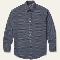 Stetson Diamond Geo Western Shirt Blue Best
