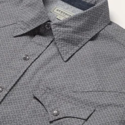 Stetson Diamond Print Western Shirt Grey Best