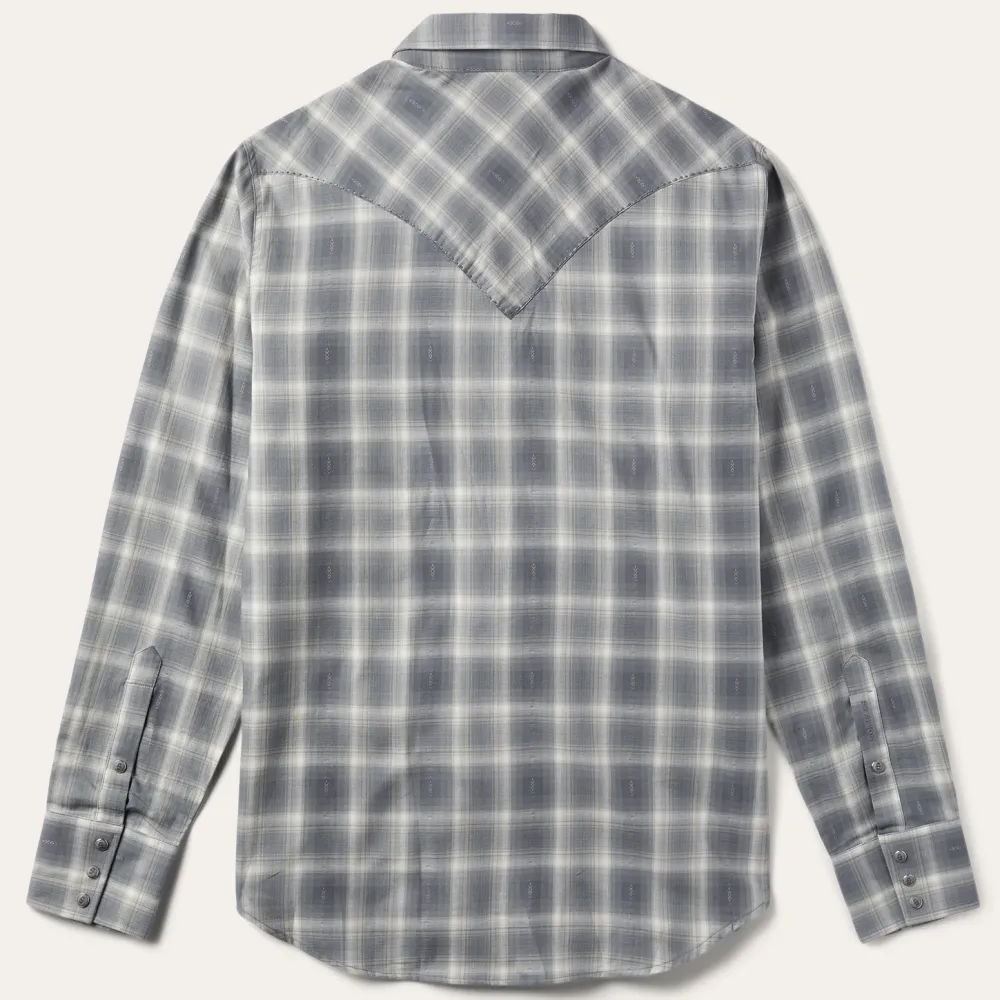 Stetson Dobby Twill Plaid Shirt Brown Online