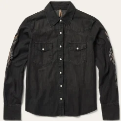 Stetson Embroidered Denim Shirt Black Best