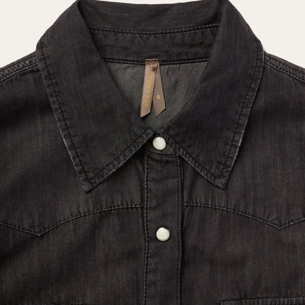 Stetson Embroidered Denim Shirt Black Best