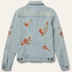Stetson Embroidered Denim Jacket Blue Sale