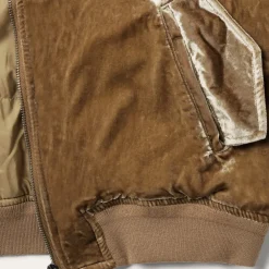 Stetson Embroidered Velvet Bomber Jacket Copper Outlet