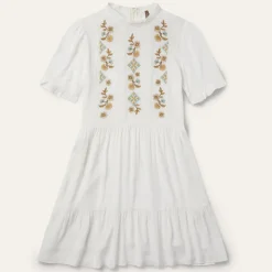 Stetson Flat Weave Dress White Clearance