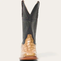 Stetson Flaxville Honey Alligator Vamp Blue 13"Shaft Tan New