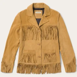 Stetson Fringe Suede Jacket Tan Outlet