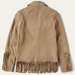 Stetson Fringe Suede Jacket Light Tan New
