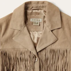 Stetson Fringe Suede Jacket Light Tan New
