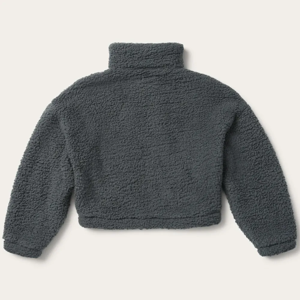 Stetson Fuzzy Teddy Bear Fleece Jacket Grey New