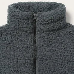 Stetson Fuzzy Teddy Bear Fleece Jacket Grey New