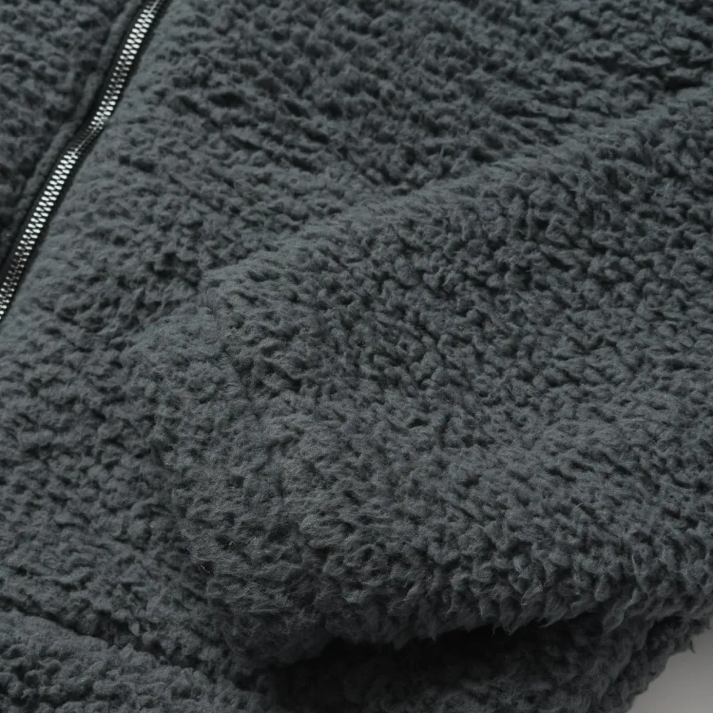 Stetson Fuzzy Teddy Bear Fleece Jacket Grey New