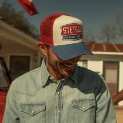 Stetson Gasoline Trucker Cap Caribbean Blue Online