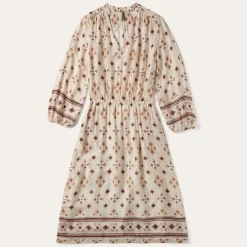 Stetson Gaucho Herringbone Dress White