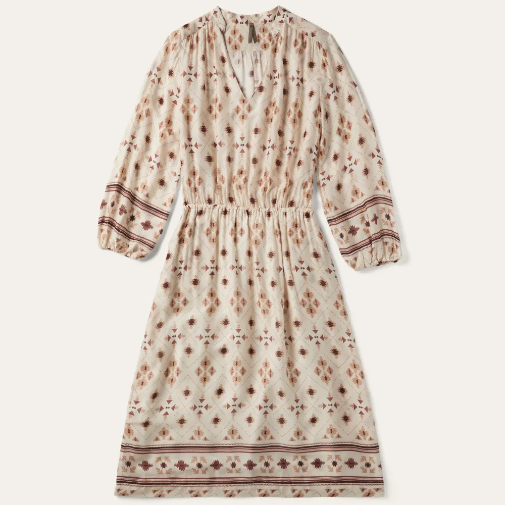 Stetson Gaucho Herringbone Dress White