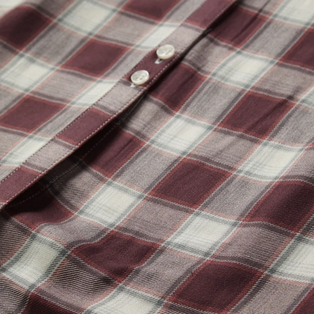 Stetson Gaucho Plaid Prairie Shirt Dress Wine Outlet