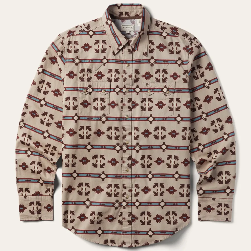 Stetson Gaucho Stripe Shirt Brown New