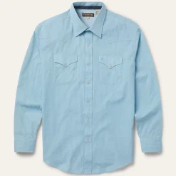Stetson Geo Western Shirt Blue Sale