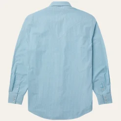 Stetson Geo Western Shirt Blue Sale