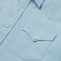 Stetson Geo Western Shirt Blue Sale