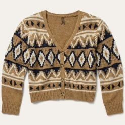 Stetson Gold Aztec Cardigan Yellow New