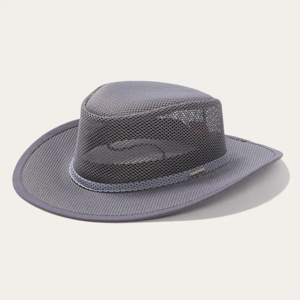 Stetson Grand Canyon Mesh Safari Hat Charcoal New