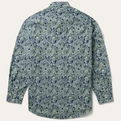 Stetson Greenspring Paisley Print Western Shirt Blue Online
