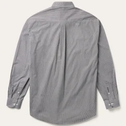 Stetson Geo Print Button Front Shirt Grey New