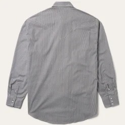 Stetson Geo Print Western Shirt Grey New