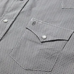 Stetson Geo Print Western Shirt Grey Clearance