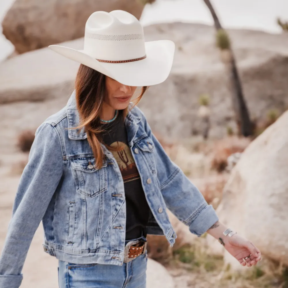 Stetson Griffin 100X Straw Cowboy Hat Natural Clearance