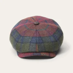 Stetson Hatteras Virgin Wool Wine/Green/Blue Check Online