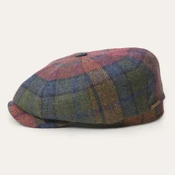 Stetson Hatteras Virgin Wool Wine/Green/Blue Check Online