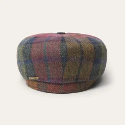 Stetson Hatteras Virgin Wool Wine/Green/Blue Check Online