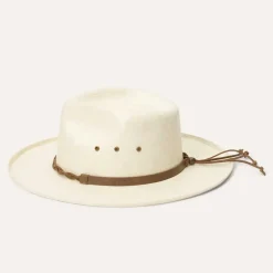 Stetson Helena Straw Fedora Natural Discount