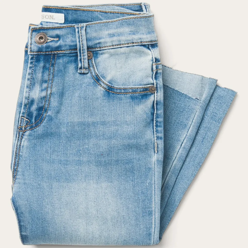 Stetson High Waist Flare Crop Jean Blue Sale