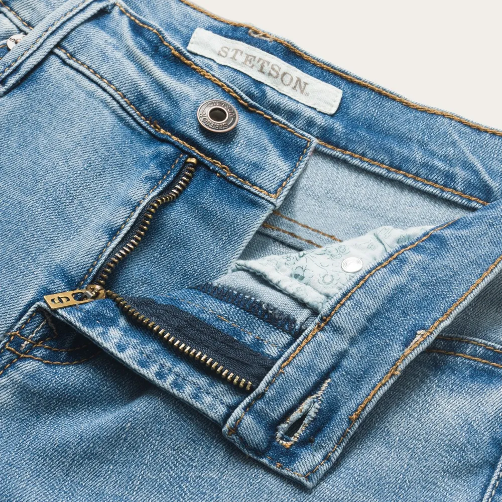 Stetson High Waist Flare Crop Jean Blue Sale