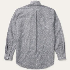 Stetson Highland Paisley Button-Front Shirt Grey Clearance