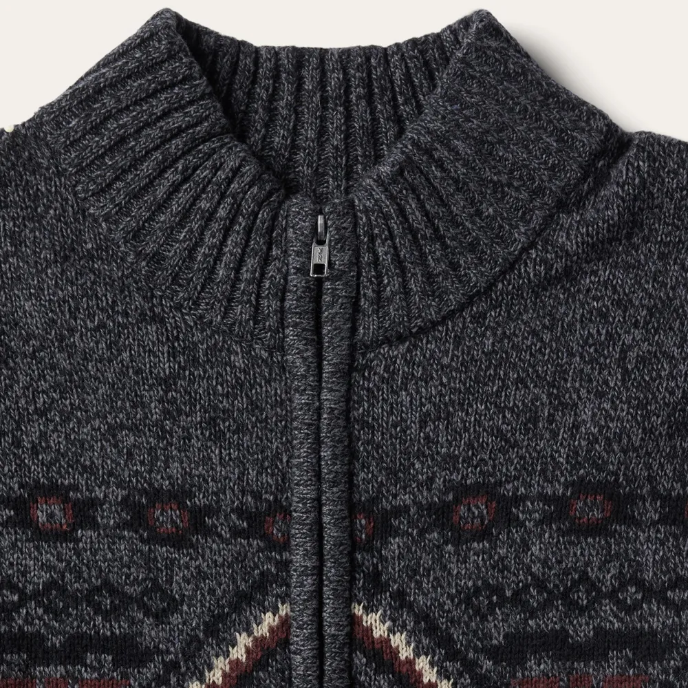 Stetson Horizontal Aztec Cardigan Grey Hot