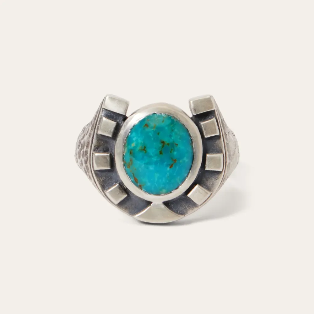 Stetson Horseshoe Ring with Turquoise Hot