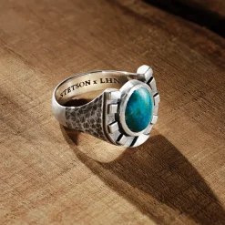 Stetson Horseshoe Ring with Turquoise Hot