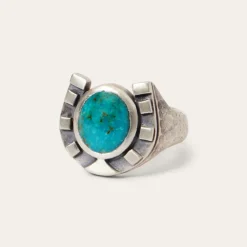 Stetson Horseshoe Ring with Turquoise Hot