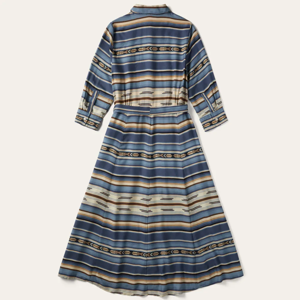 Stetson Indigo Serape Print Dress Blue Hot