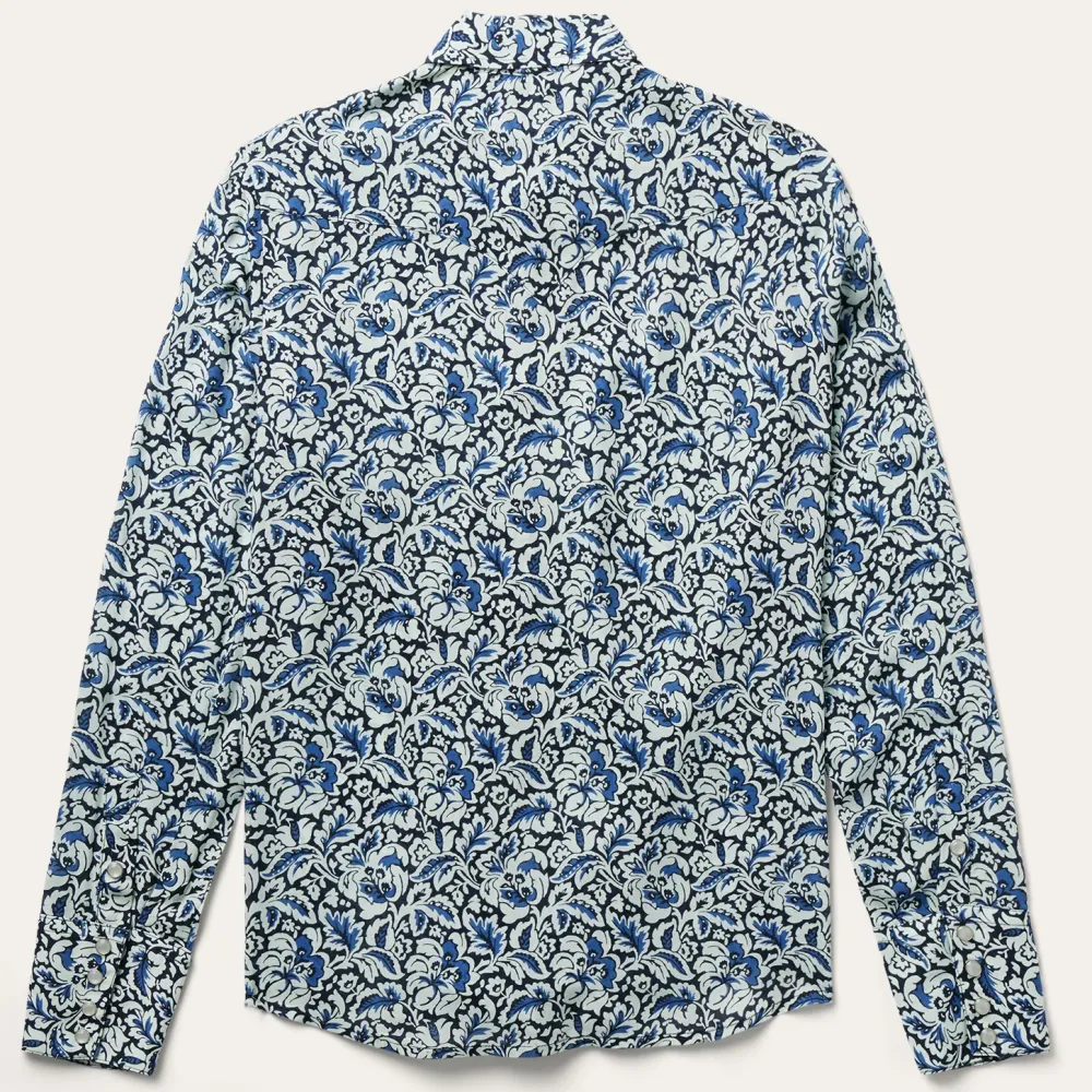 Stetson Indigo Tapestry Print Shirt Blue Clearance
