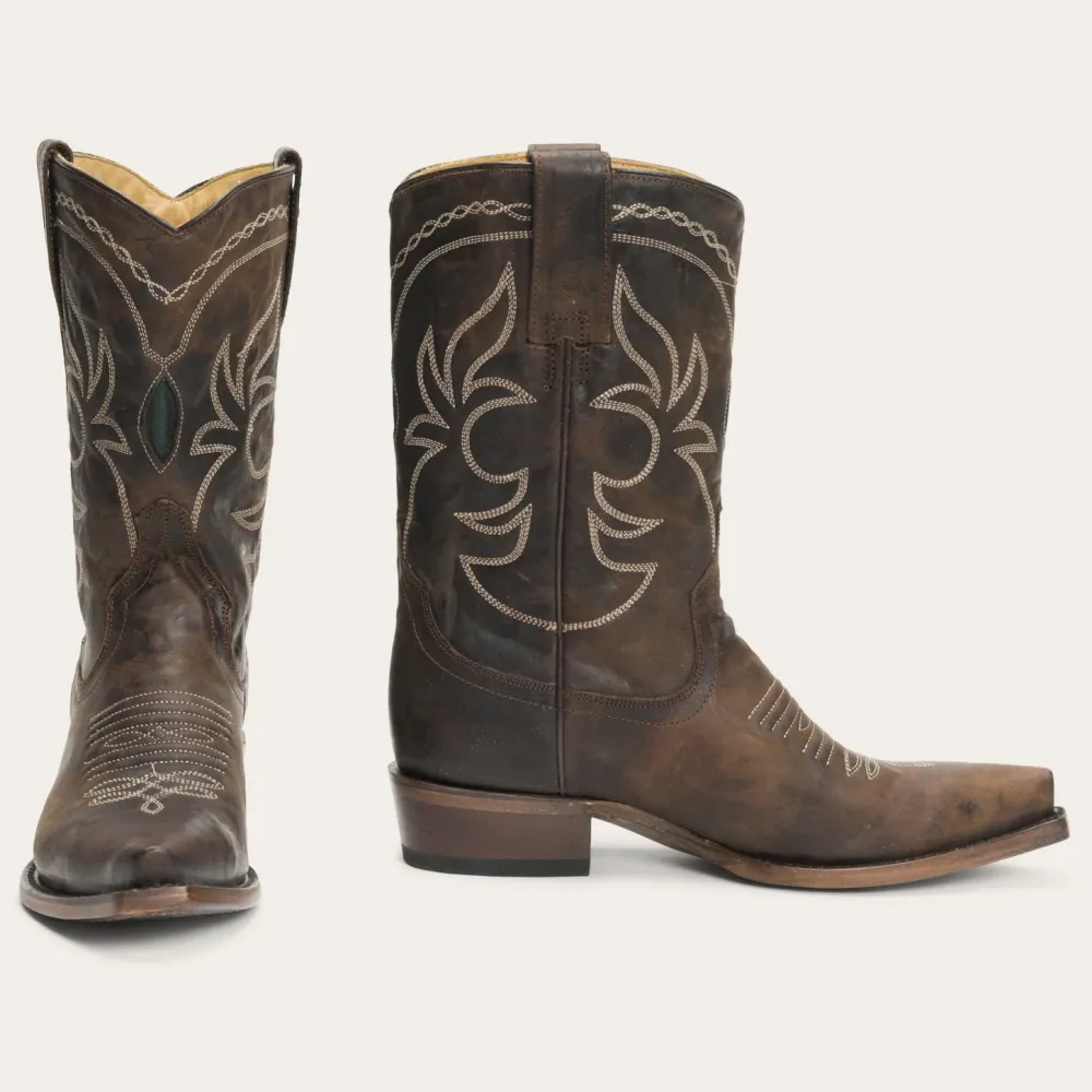 Stetson Iris Mid-Calf Embroidered Boot Brown Hot