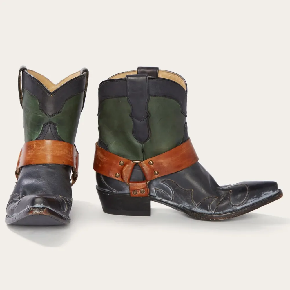 Stetson Jade Harness Ankle Boot Green