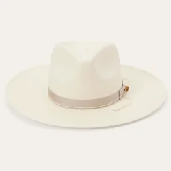 Stetson JW Marshall Straw Flat Brim Hat Natural Discount